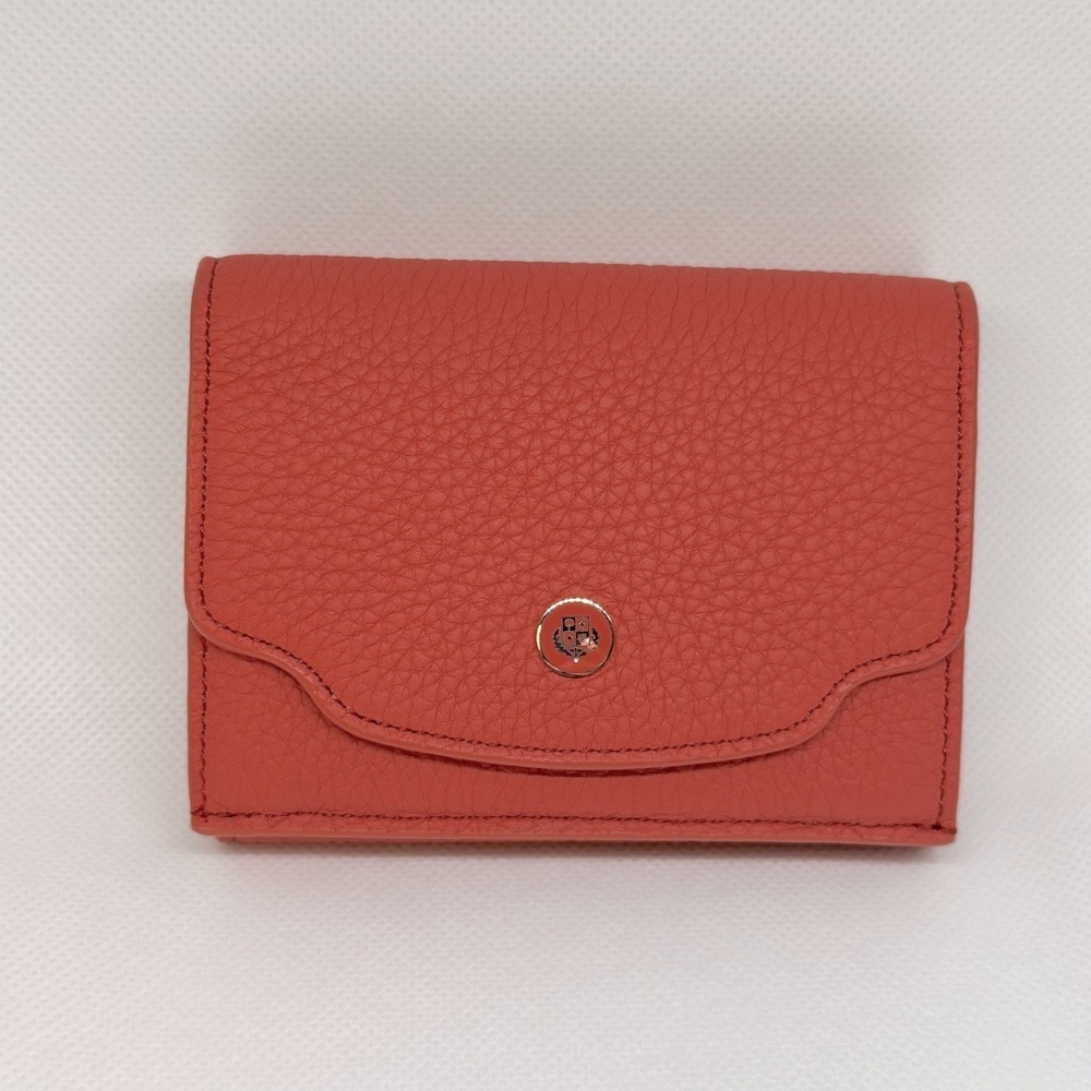 New LORO PIANA Trifold Wallet Ladies Pebbled Calf